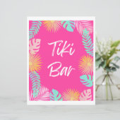 Tiki Bar-teken | Pool Party Signs (Staand voorkant)