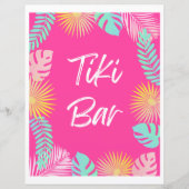 Tiki Bar-teken | Pool Party Signs (Voorkant)