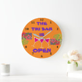 Tiki Bar Tropical Hibiscus Cocktails Custom Color Grote Klok (Huis)