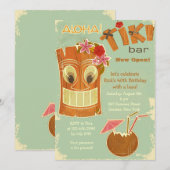 Tiki Bar-uitnodiging Kaart (Voorkant / Achterkant)