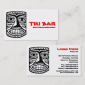 Tiki Bar - zwart, rood en wit Visitekaartje (Voorkant / Achterkant)