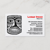 Tiki Bar - zwart, rood en wit Visitekaartje (Achterkant)