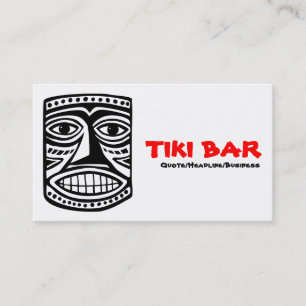 Tiki Bar - zwart, rood en wit Visitekaartje