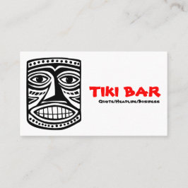 Tiki Bar - zwart, rood en wit Visitekaartje
