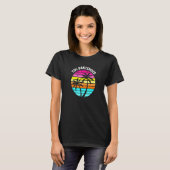Tiki Bartender Tropical Sunset Palm Trees T-shirt (Voorkant volledig)