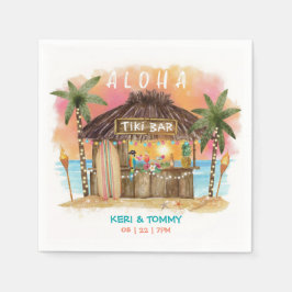 Tiki Beach Bar | Surf en Zee van tropische zonnest Servet