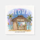 Tiki Beach Bar Tropisch Surf & Zee Baby shower Servet (Voorkant)