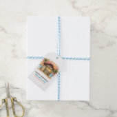 Tiki Beach Bar Tropisch Zee Verjaardag Cadeaulabel (Met Touw)