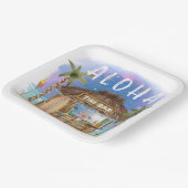 Tiki Beach Bar Tropische Aloha Surf & Zee Papieren Bordje (Gebogen)