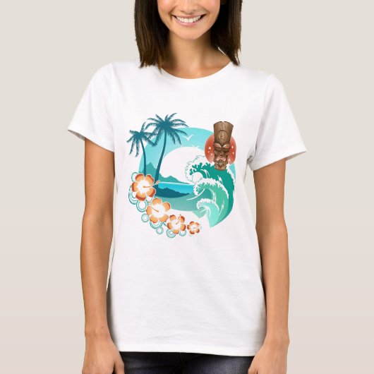 Tiki Beach T-shirt (Voorkant)