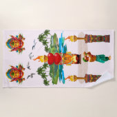 Tiki Beach Towel Strandlaken (Voorkant)