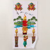 Tiki Beach Towel Strandlaken (Voorkant)