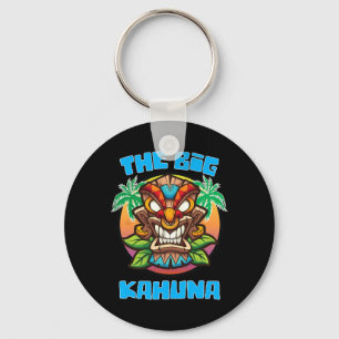 Tiki Big Kahuna Grappige Hawaiaanse Vaderdag Vakan Sleutelhanger