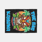 Tiki Big Kahuna Grappige Hawaiiaanse Vaderdag Vaka Fleece Deken (Voorkant (Horizontaal))