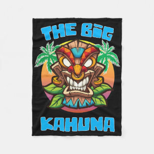 Tiki Big Kahuna Grappige Hawaiiaanse Vaderdag Vaka Fleece Deken