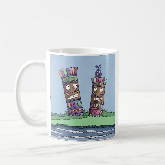 Tiki Bird Plum Coffee Mok (Links)