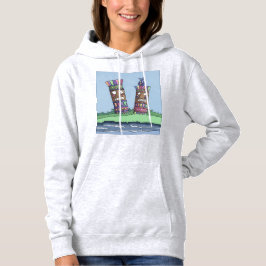 Tiki Bird Plum Hoodie