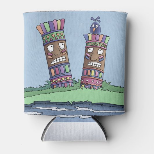 Tiki Bird Plum Koelbox Blikjeskoeler (Voorkant)