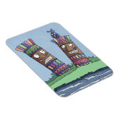 Tiki Bird Plum Magnet Magneet (Rechterzijde)