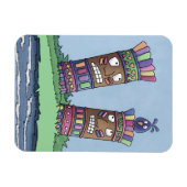 Tiki Bird Plum Magnet Magneet (Horizontaal)