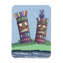 Tiki Bird Plum Magnet Magneet