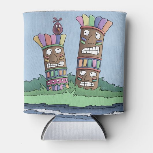 Tiki Bird Rosebud Koelbox Blikjeskoeler (Voorkant)