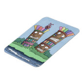 Tiki Bird Rosebud Magnet Magneet (Linkerzijde)