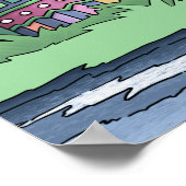 Tiki Bird Rosebud Poster (Hoek)