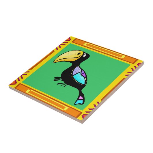 Tiki Bird Tegeltje (Zijkant)