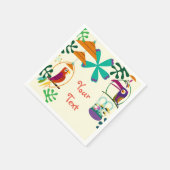 Tiki Birds Verjaardagsfeest  Luau Custom Servetten (Hoek)