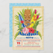 Tiki Birthday Party Invitation Kaart (Voorkant / Achterkant)