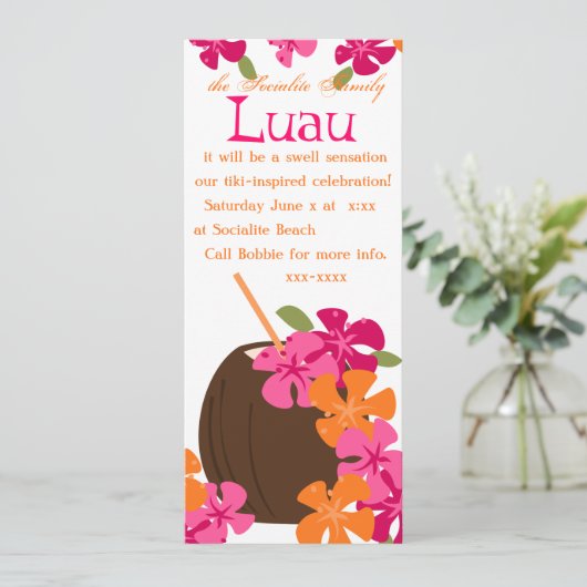 Tiki Blossom Kaart (Staand voorkant)