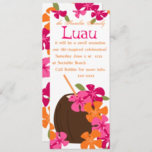 Tiki Blossom Kaart (Voorkant / Achterkant)