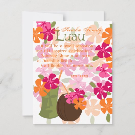 Tiki Blossom Kaart (Voorkant)