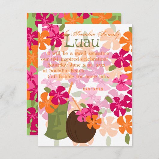 Tiki Blossom Kaart (Voorkant / Achterkant)