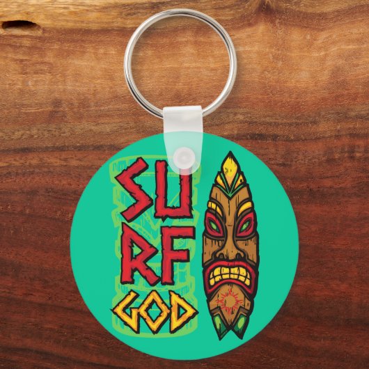 Tiki Board Wind God Sleutelhanger (Voorkant)