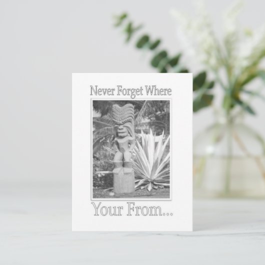 tiki briefkaart (Staand voorkant)