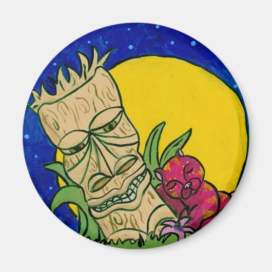 Tiki Cat Magneet (Voorkant)