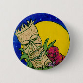 Tiki Cat Ronde Button 5,7 Cm (Voorkant)