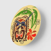 Tiki Club Clock Ronde Klok (Hoek)