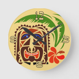 Tiki Club Clock Ronde Klok