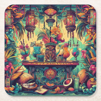Tiki Cultuur Drank Coaster 07 Kartonnen Onderzetters