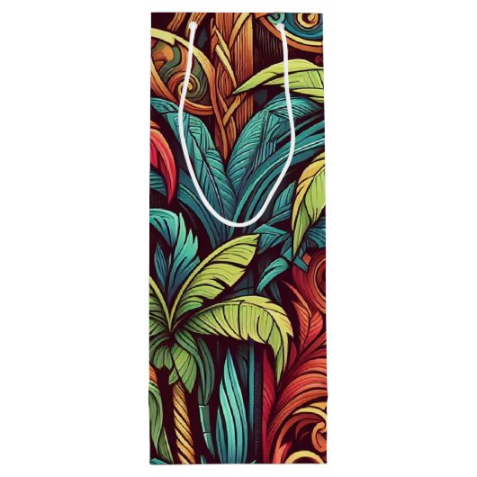 Tiki Cultuur Gift Bag 02 Wijn Cadeautas (Achterkant)