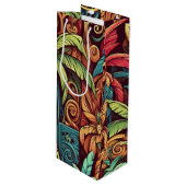 Tiki Cultuur Gift Bag 02 Wijn Cadeautas (Voorkant Gekanteld)