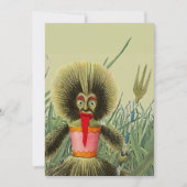 Tiki Doll Grass Lawn Backyard Fun Party Uitnodigin Kaart (Voorkant)