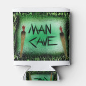 Tiki Fakkel Man Cave Groen Blikjeskoeler (Achterkant)