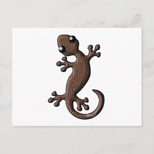 Tiki Gecko Briefkaart (Voorkant)
