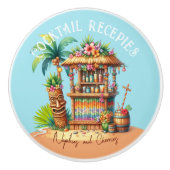 Tiki geïnspireerd Zomer thema aangepaste tekst Keramische Knop (Voorkant)