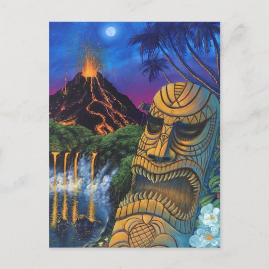 Tiki God Briefkaart (Voorkant)