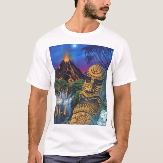 Tiki God T-Shirt ("Vernietigde" versie) (Voorkant)